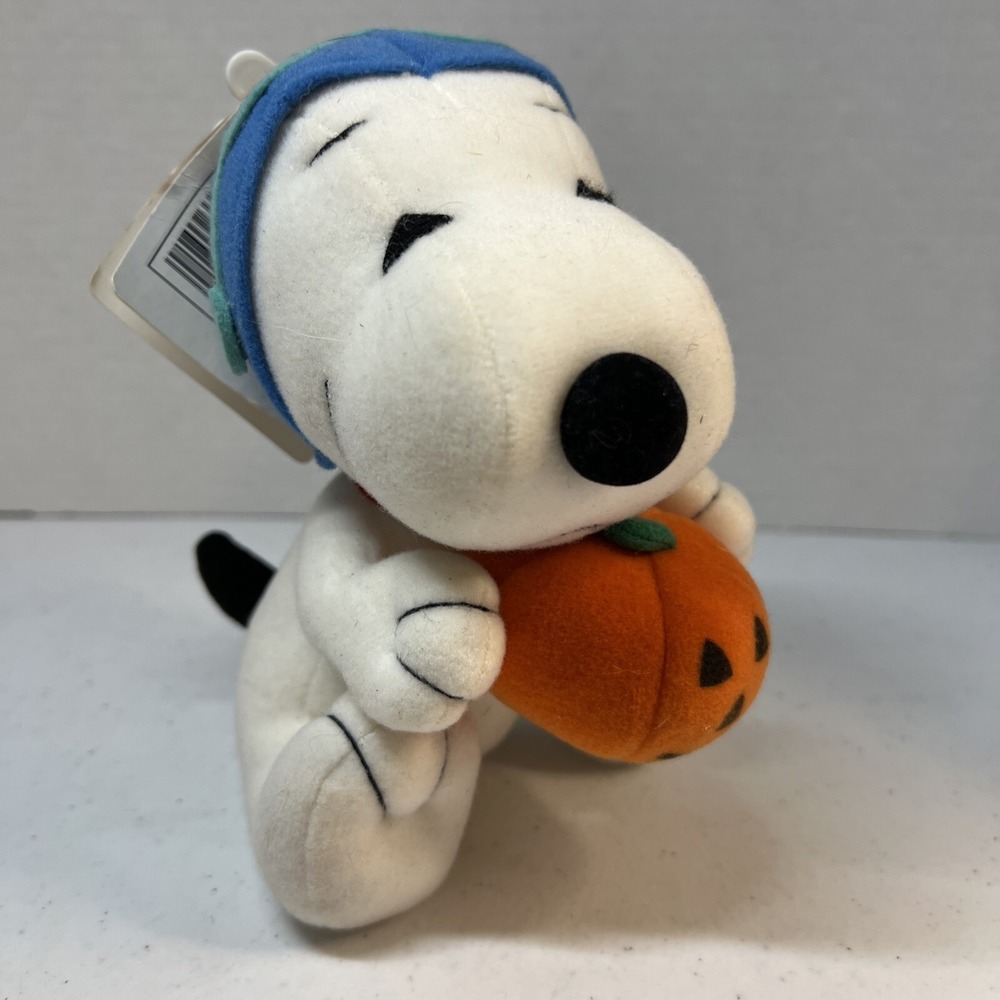 Baby SNOOPY Pumpkin Plush 7" Halloween Dog Peanuts Stuffed Animal Toy Prestige